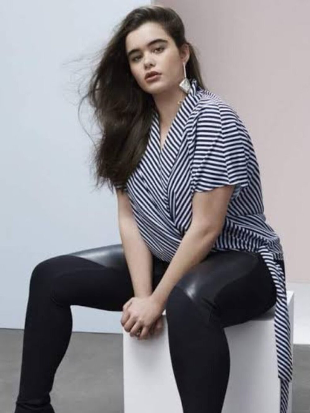 Prabal Gurung x Lane Bryant Striped Wrap Top Navy & White – size 14/16